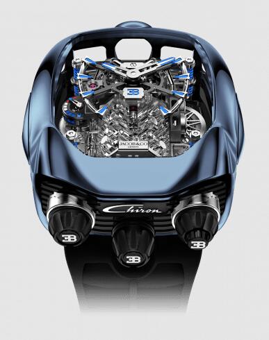 Jacob & Co BUGATTI CHIRON BLUE TITANIUM BU200.20.AK.AB.B Replica watch